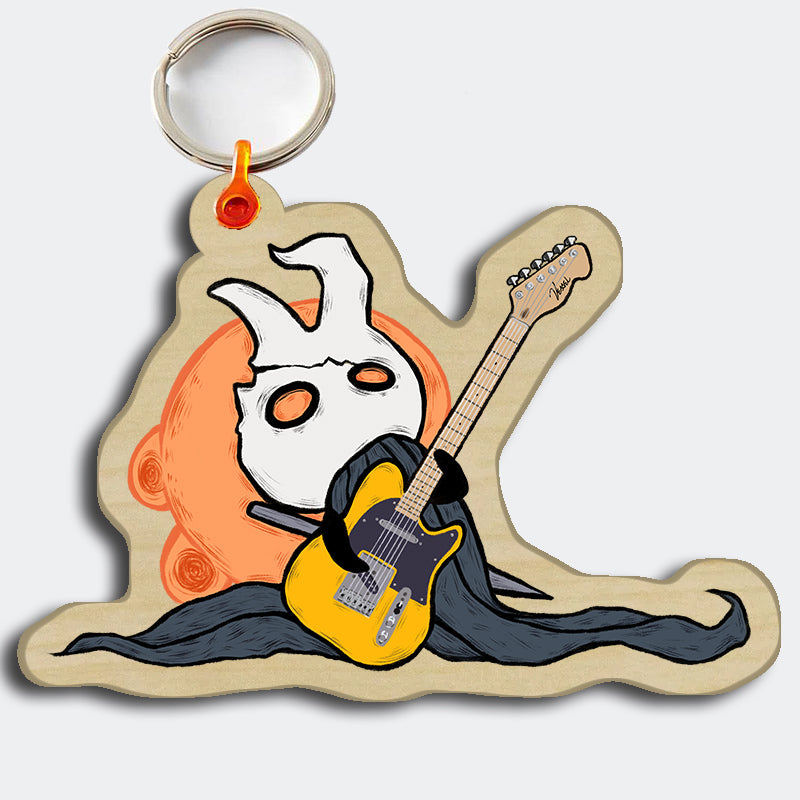 [PRE-ORDER] Wooden HK Character Guitar Keychain