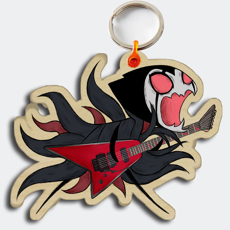 [PRE-ORDER] Wooden HK Character Guitar Keychain