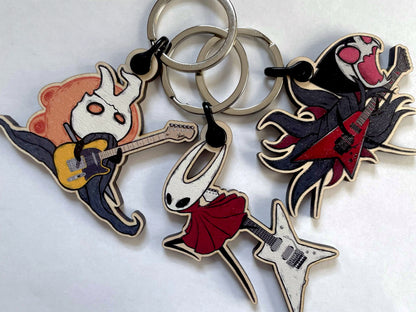 Wooden HK Character Guitar Keychain